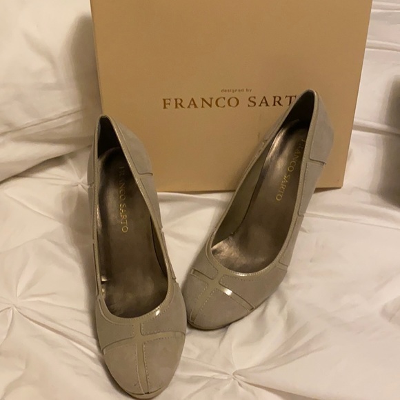 New in the box - Franco Sarto heels suede w leather detail - Picture 1 of 6